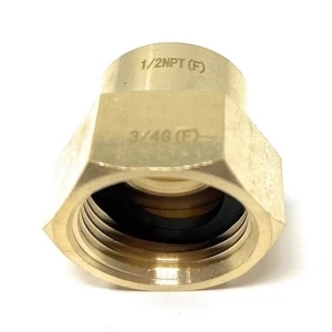 Bleifreies G-Gewinde (britisch BSPP) Innengewinde auf NPT Innengewinde Adapter (3/4" x 1/2") - Bild 1 von 10