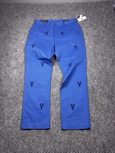 Vineyard Vines Pants Mens 32x30 Blue Breaker Lobster Embroidered Chino Golf - Picture 1 of 8