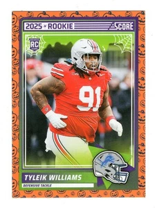 Tyleik Williams 2025 Score A Treat Football RC Rookie #85 Detroit Lions - Picture 1 of 2