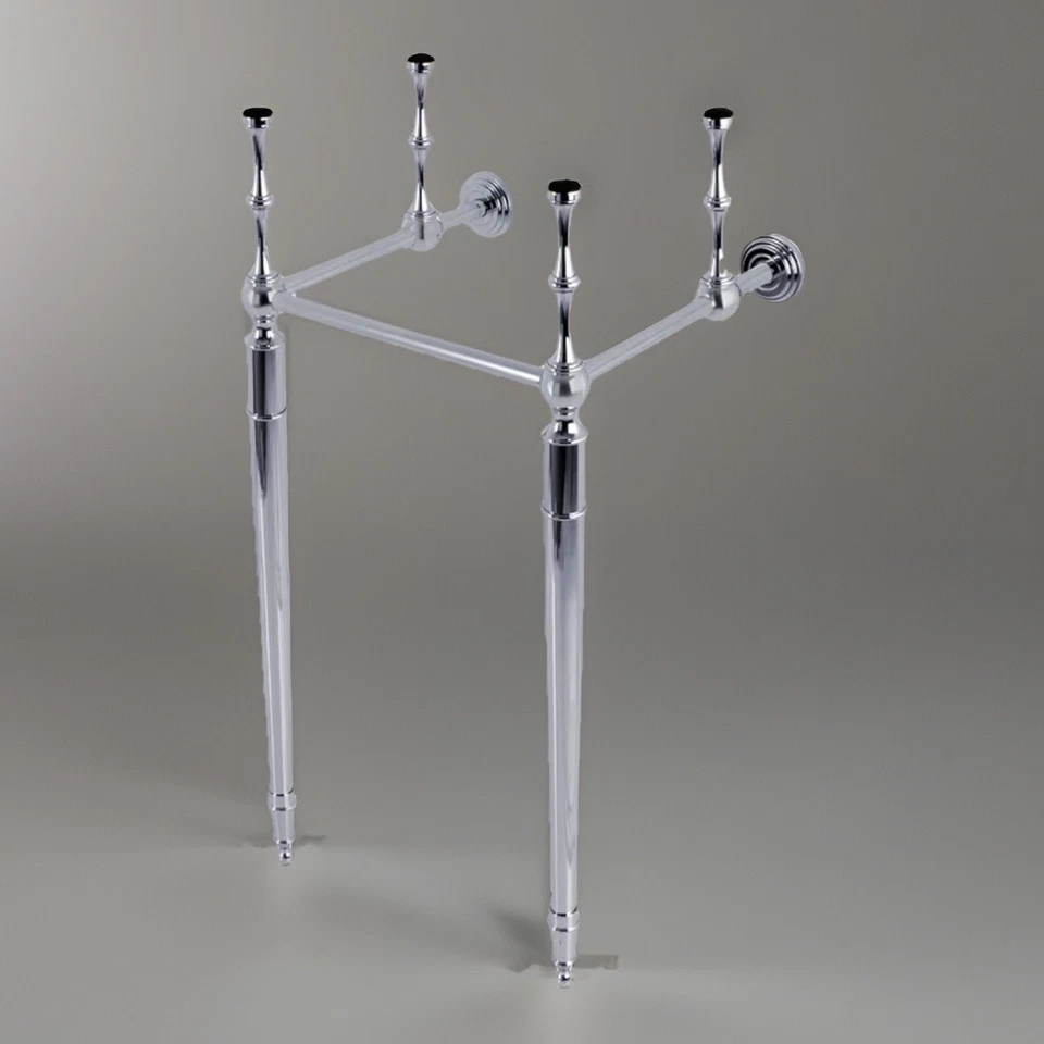 Patas de fregadero de consola de latón eduardiano Kingston VPB33141, cromo pulido Foto 1 de 4