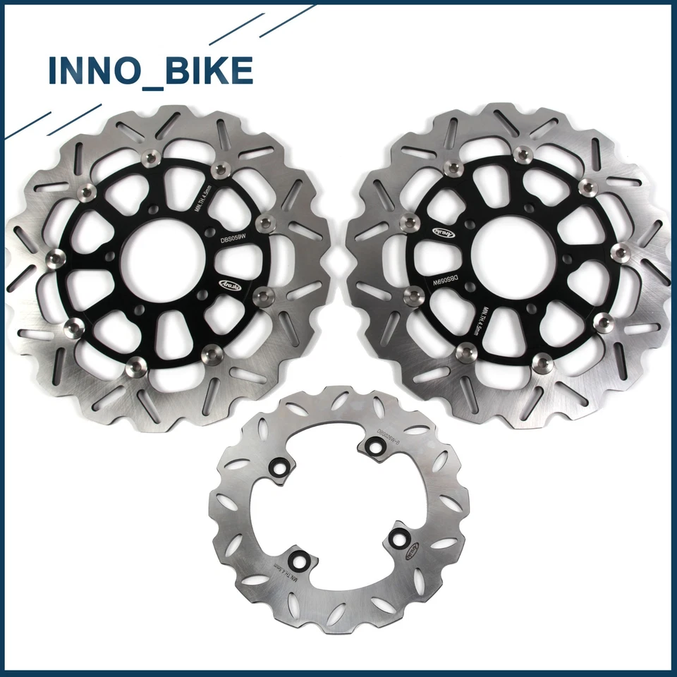 Rotores de freno delanteros traseros Arashi para Kawasaki Ninja ZX6R 2013-2021 ZX10R 2008-2015 Foto 1 de 2