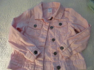 Girl's Carter's Kid Size 5 Light Pink Trucker Style Denim Jacket - Picture 1 of 10