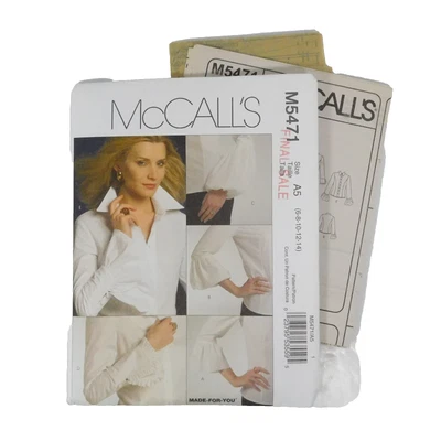 McCalls 5471 Misses Blouse Pattern Size 6-14 Uncut Bubble Flounce Sleeve Cuffs - Image 1 of 4