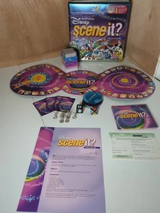 Disney Scene It DVD Game Deluxe Edition Tin Complete ScreenLife Pixar Trivia - Picture 1 of 6