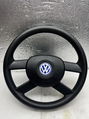 Original VW Polo 9N 9N3 Touran 1T Airbaglenkrad Lenkrad 6Q0419091G  Emblem blau - Bild 1 von 4