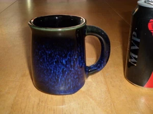 [HANDMADE] DARK BLUE COLORED, Ceramic Coffee Mug / Cup, Vintage - Picture 1 of 9