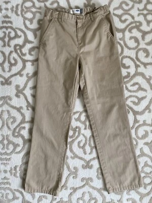 OLD NAVY Boys 16 Straight Khaki Pants Tan Beige Adjustable Waist Uniform - Изображение 1 из 3