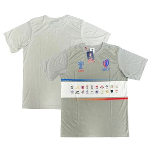 Rugby World Cup 2023 T-Shirt Men's 20 Unions Stripe Top - New - Picture 1 of 3