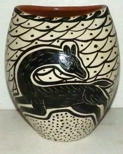 Vintage Art Pottery Vase Signed 1986 Eric Chuy Boos 6.5" - Picture 1 of 8