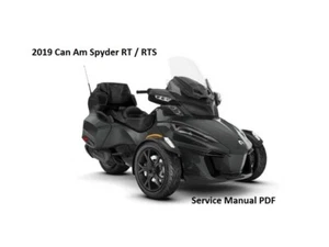 2019 Can-Am CanAm Spyder RT / RT Limited SERVICE REPAIR MANUAL CD - Picture 1 of 2