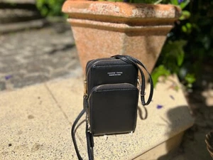 Crossbody Bag Black Zip Pockets Forever Young BNWoT - Picture 1 of 9
