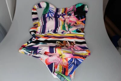 Nuevo con etiquetas Traje de baño Trina Turk Treasure Cove cuello alto de una pieza talla 6 Foto 1 de 3