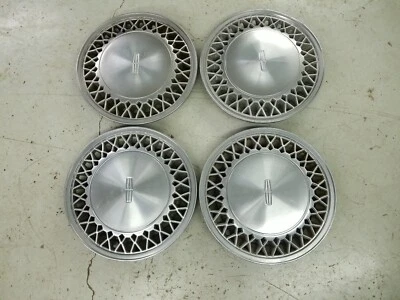 *Juego de 4* Tapacubos Lincoln Town Car 1986 vintage 15" cubiertas de rueda usadas Foto 1 de 4