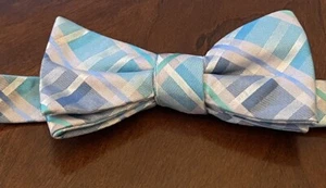 Madison Blue Green 100% Polyester Men’s Bow Tie Made In China - Picture 1 of 5