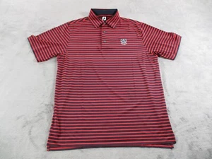 Footjoy FJ Men’s Red Black Golf Polo Medium Shorewood Short Sleeve EUC - Picture 1 of 11