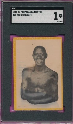ELIGIO MONTALVO KID CHOCOLATE BOXER 1946 MONTIEL 36 GRADED SGC 1 PR BOXING TPHLC - Image 1 of 4