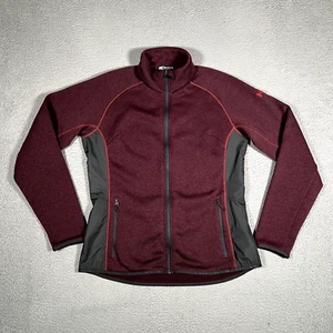 Mammut Jacket Mens XL Burgundy Slim Fit Full Zip Fleece Outdoor Casual Preppy - Picture 1 of 11