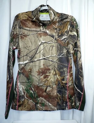 Under Armour Womens Cold Gear Scent Control Realtree Base Layer Turtleneck Sz L - Image 1 of 4