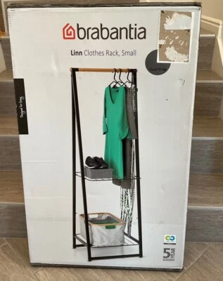 Brabantia Linn Perchero Estantes Ajustables Marco de Acero Pequeño Gris Foto 1 de 4