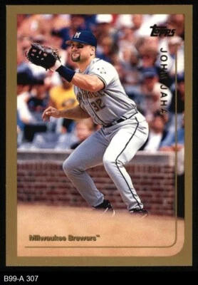 1999 Topps #307 John Jaha Brewers 8 - NM/MT - Image 1 of 2