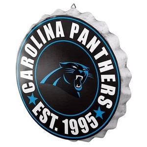 Carolina Panthers Bottle Cap Sign - Est 1995 - Room Bar Decor NEW 13.5" - Picture 1 of 1