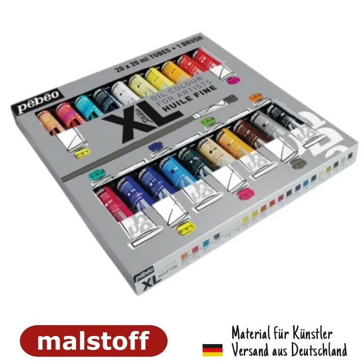 Ölfarben Set 20 x 20 ml + Pinsel  Pebeo Studio Öl XL bei Malstoff - Bild 1 von 1