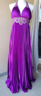 Женское вечернее платье Maggie Sottero Flirt Sz 0 Purple Passion Pageant Prom Formal P4430 - Изображение 1 из 4