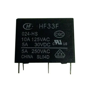 Juego de 10 relés HF33F-24V-HS 250VAC 5A 4 pines nuevo - Imagen 1 de 1