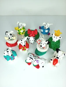 Vintage Christmas 101 Dalmatians Figures 10 CT Ugly Sweater/Stockings - Picture 1 of 6