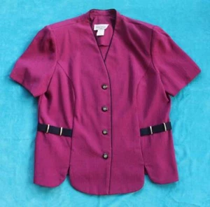 MISS DORBY ~ Fuschia Pink Purple Suit Blazer Jacket ~ Size Ladies Women 8 - Picture 1 of 5
