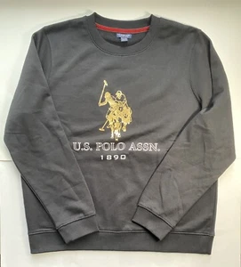 U.S. Polo Assn. Big Pony Women XL Black & Gold Logo Crew Neck PullOver Sweater - Bild 1 von 11