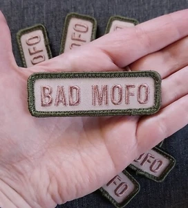 Menge 10 ~ BAD MOFO ~ TAC BAG HUT lustige Moral Aufnäher ~ Multicam Haken & Schleife - Bild 1 von 6