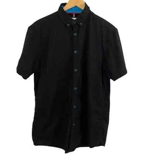 Camisa informal negra Ditch Plains de Ricky Singh talla L para hombre con cuello de algodón - Imagen 1 de 8