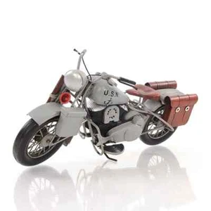 Indian Model 741 grau Motorrad 1:7 von 1942 | Handarbeitsmodell mit Metallrädern - Bild 1 von 20