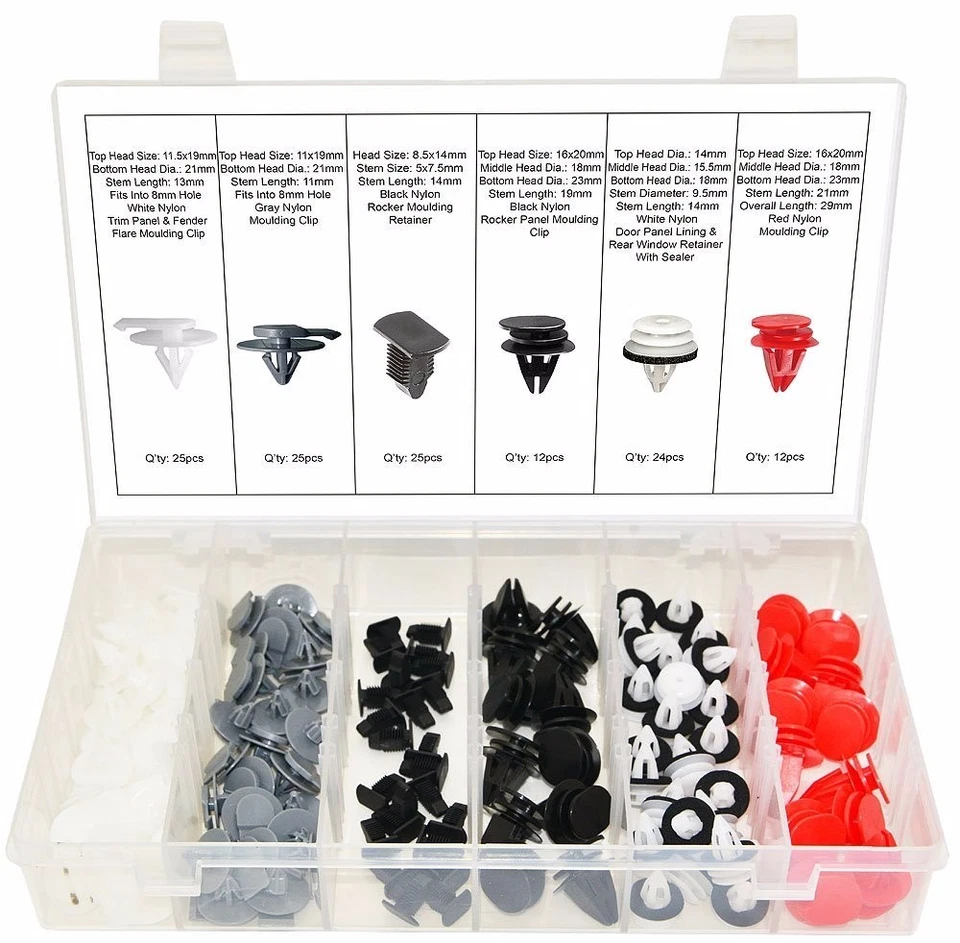 Swordfish 60670 124pc Mini Cooper Retainer Assortment — 第 1/4 张图片