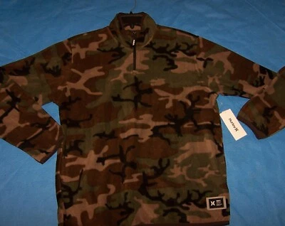 Size S  Mens Hurley Long Sleeve Fleece Pullover Shirt (Camouflage) - Image 1 of 4