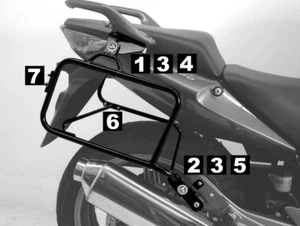 Honda CBF 600 S/N ab Bj. 2008 Sidecarrier Lock-it Black BY HEPCO AND BECKER - Picture 1 of 2