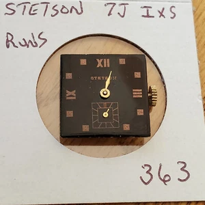 STETSON WATCH MOVEMENT 7J IXS #363 - Picture 1 of 3