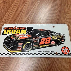 Vintage NASCAR Ernie Irvan License Plate Texaco Car Racing Havoline #28 - Picture 1 of 2
