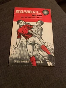1967 Middlesbrough V Millwall Football Programme - Picture 1 of 3