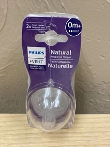 Philips Avent Natural Response Baby Bottle Nipples Flow 2, 0M+, 4pk, 0M+ - Picture 1 of 1