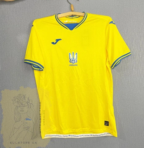 Joma Ukraine T-Shirt Football team Size L Men Yellow Cover