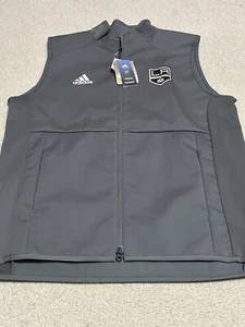 Los Angeles Kings Hockey Mens Adidas Vest Medium New NWT Gray - Picture 1 of 7