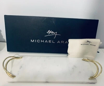 MICHAEL ARAM CALLA LILY SMALL MARBLE CHEESE BOARD / NO SPREADER NEW 123220 - Image 1 of 4