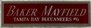 BAKER MAYFIELD BUCCANEERS NAMEPLATE FOR YOUR  AUTOGRAPHED Signed FOOTBALL JERSEY - Picture 1 of 3