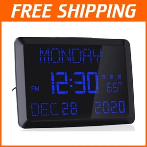 11.5" Large LED Clock with Date & Temperature - Picture 1 of 10