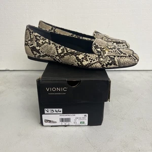 Vionic Hayes Skimmers flacher Damen-Ballerinas – elfenbeinfarben bunt – Größe 11 W - Bild 1 von 7