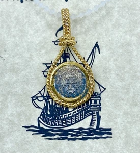 1622 echt versunkene Schatzgaleone Silber Nuestra Senora de Atocha Anhänger - Bild 1 von 7