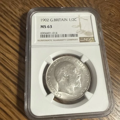 1902 Great Britain Edward VII Silver Crown NGC MS 63 - Image 1 of 2