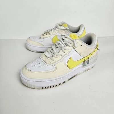 Nike Air Force 1 Sombra Niños Tenis Dijes Amarillo Blanco Plataforma Zapatos Niñas 7 Foto 1 de 4